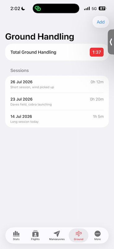 Ground handling screen